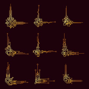 Altın antika Victoria dönemi sanat dekoratif dekoratif dekoratif bölücü tasarım çerçeveleri düğün davetiyesi için zarif afiş yaratıcı şablon tasarımı