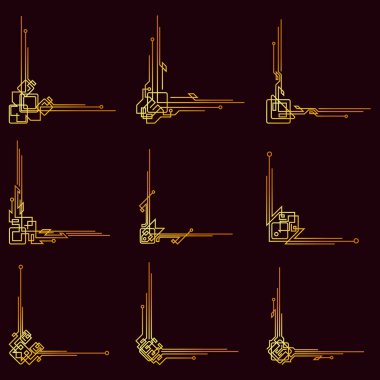 Altın antika Victoria dönemi sanat dekoratif dekoratif dekoratif bölücü tasarım çerçeveleri düğün davetiyesi için zarif afiş yaratıcı şablon tasarımı