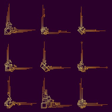 Altın antika Victoria dönemi sanat dekoratif dekoratif dekoratif bölücü tasarım çerçeveleri düğün davetiyesi için zarif afiş yaratıcı şablon tasarımı