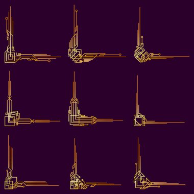 Altın antika Victoria dönemi sanat dekoratif dekoratif dekoratif bölücü tasarım çerçeveleri düğün davetiyesi için zarif afiş yaratıcı şablon tasarımı