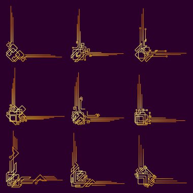 Altın antika Victoria dönemi sanat dekoratif dekoratif dekoratif bölücü tasarım çerçeveleri düğün davetiyesi için zarif afiş yaratıcı şablon tasarımı