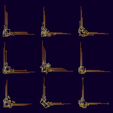 Altın antika Victoria dönemi sanat dekoratif dekoratif dekoratif bölücü tasarım çerçeveleri düğün davetiyesi için zarif afiş yaratıcı şablon tasarımı