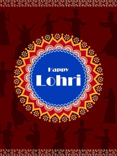 Щасливі Lohri панджабі релігійне свято фон для збирання фестиваль Індії — стоковий вектор