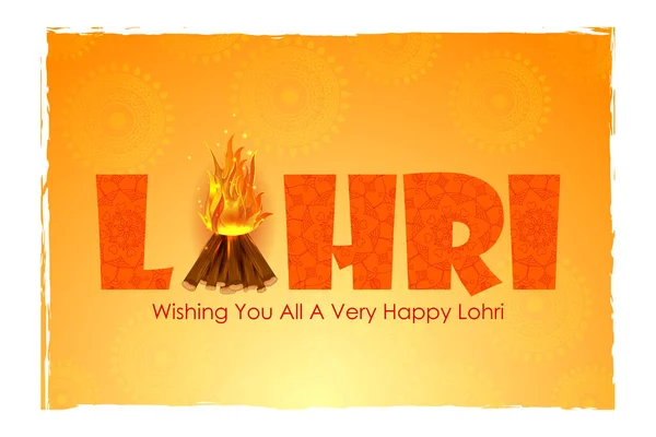 Happy Lohri Punjabi religious holiday background for harvesting festival of India Royalty Free Stock Vectors