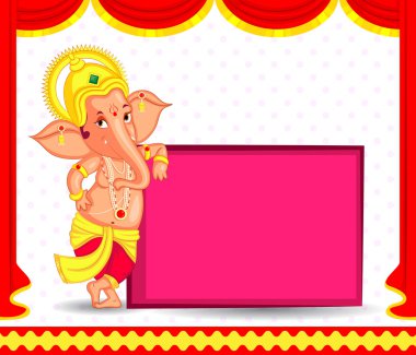 Lord Ganesha in vector for Happy Ganesh Chaturthi clipart