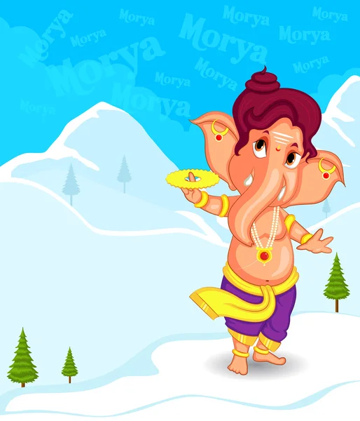 Seigneur Ganesha en vecteur pour Happy Ganesh Chaturthi — Image vectorielle