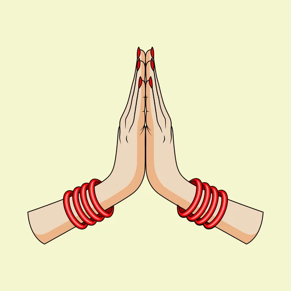 Vítejte gesto rukou indiánka — Stockový vektor