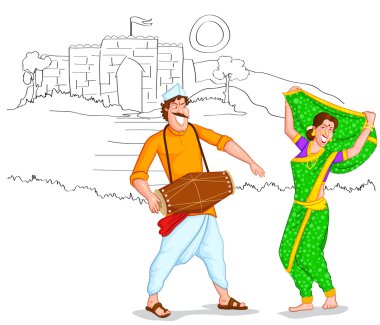 Maharashtrian çift dans