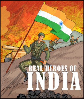Hindistan ordusu zafer Hindistan gösterilen