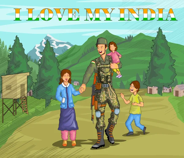 Indiai hadsereg győzelme India találat — Stock Fotó