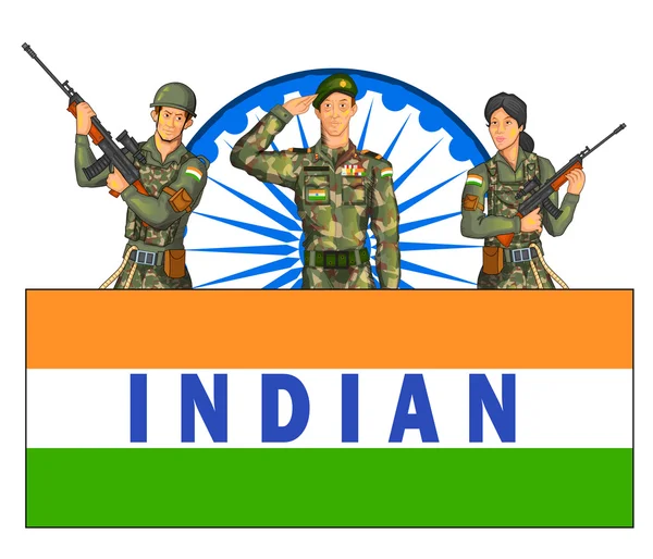Indian army showing victory of India — Stock Photo, Image