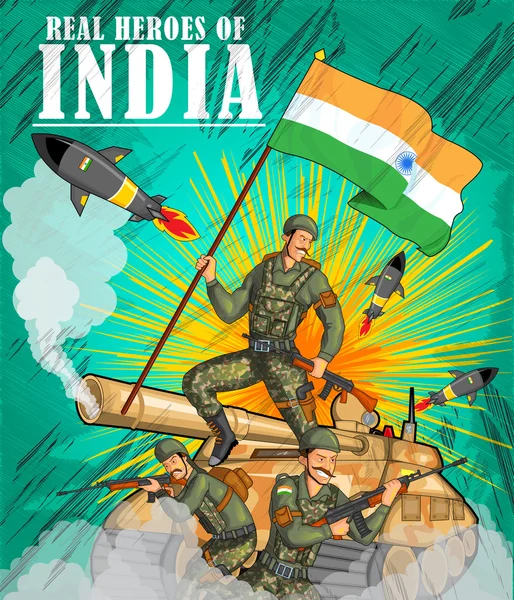 Indiase leger weergegeven: overwinning van India — Stockfoto