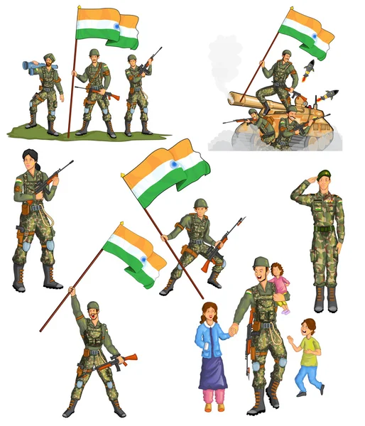 Exército indiano mostrando vitória da Índia — Fotografia de Stock