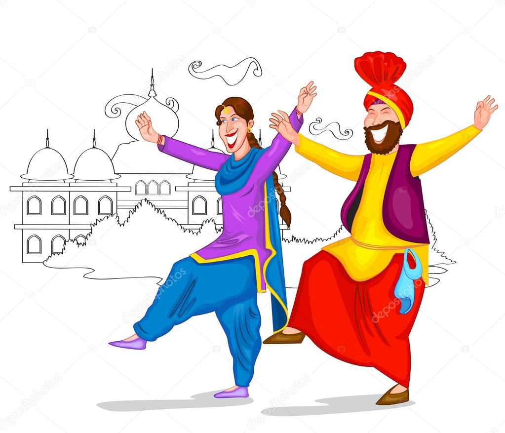 Dancing Punjabi couple