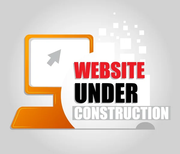 Website în construcție — Vector de stoc