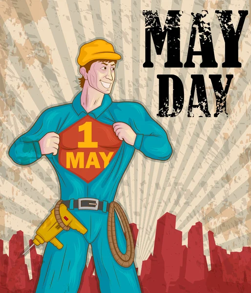 Happy May Day celebration — Stock Vector