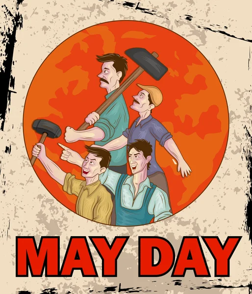 Joyeuse célébration du 1er mai — Image vectorielle