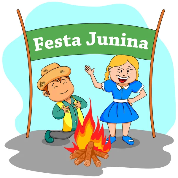 Festa junina celebración — Archivo Imágenes Vectoriales