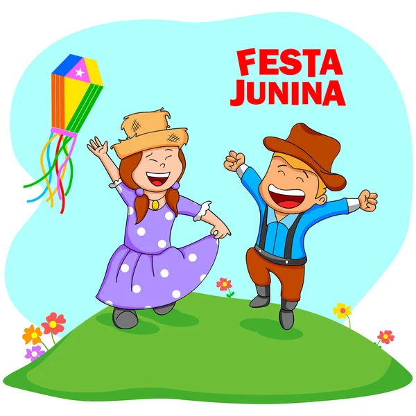 Festa junina celebrazione — Vettoriale Stock