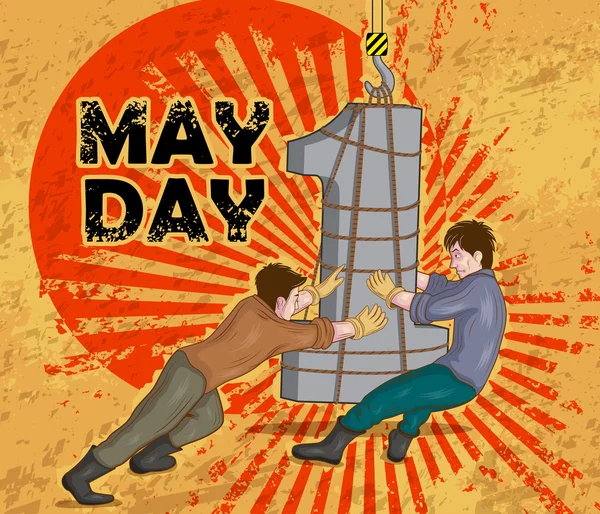 Gelukkig May Day viering — Stockvector