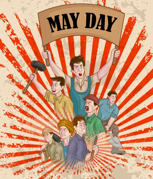 Joyeuse célébration du 1er mai — Image vectorielle