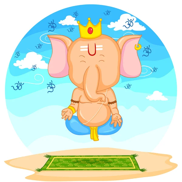 Ganesha feliz chaturthi —  Vetores de Stock