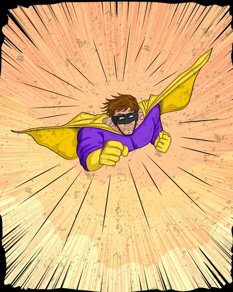 Retro style comics Superhero — Stock Vector