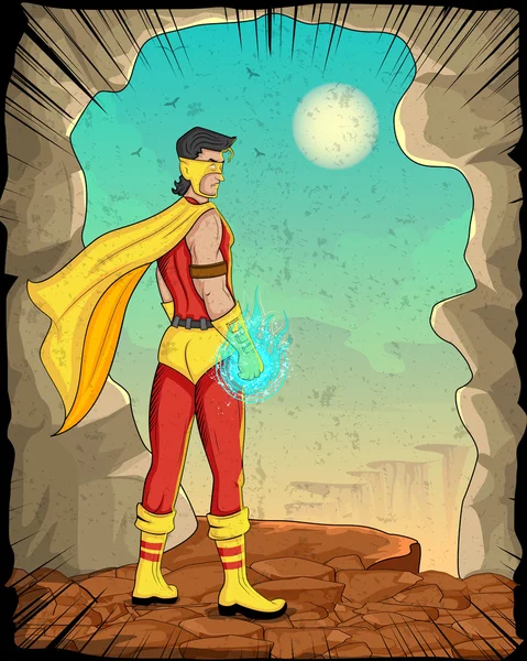 Ρετρό στυλ κόμικς Superhero — Διανυσματικό Αρχείο