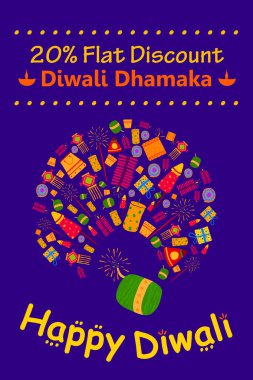 Mutlu Diwali indirimli satış promosyon