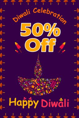 Mutlu Diwali indirimli satış promosyon