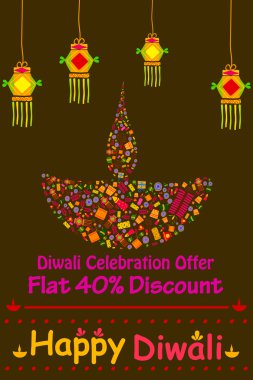 Mutlu Diwali indirimli satış promosyon