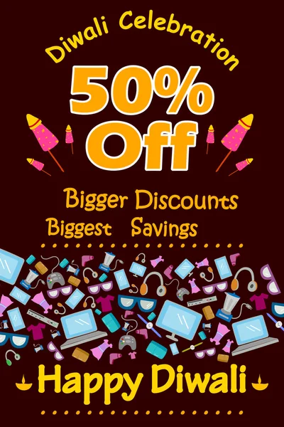 Happy Diwali discount sale promotion — Stock Vector