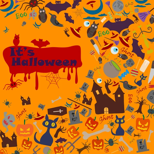 Happy Halloween semester firande bakgrund — Stock vektor