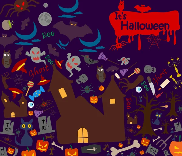 Feliz feriado de Halloween celebração fundo —  Vetores de Stock