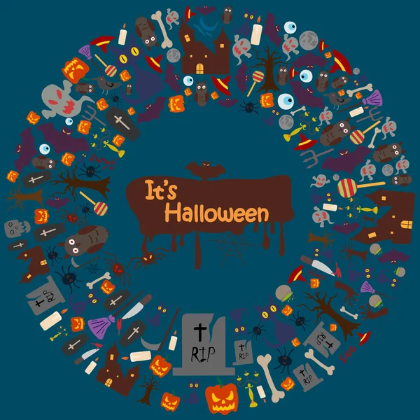 Feliz feriado de Halloween celebração fundo —  Vetores de Stock