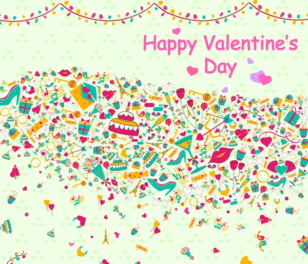 Happy Valentines Day greeting — Stock Vector