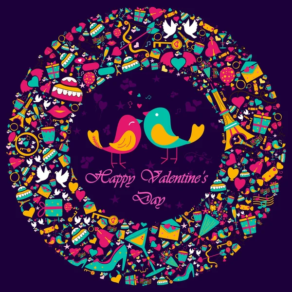 Happy Valentines Day greeting — Stock Vector