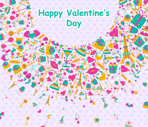 Happy Valentines Day greeting — Stock Vector