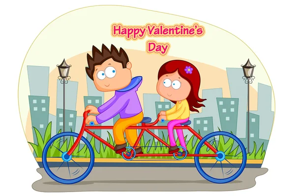 Couple d'amour dans Saint Valentin — Image vectorielle