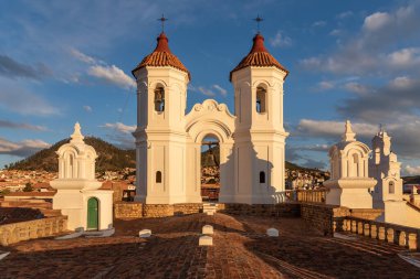 Sucre, Bolivya 'daki Felipe Neri manastırının çatı manzarası