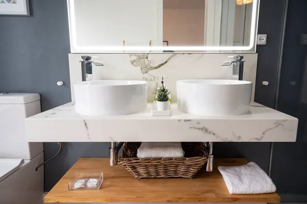 Interior Light Modern Bathroom Mirror Light — Stock Photo, Image