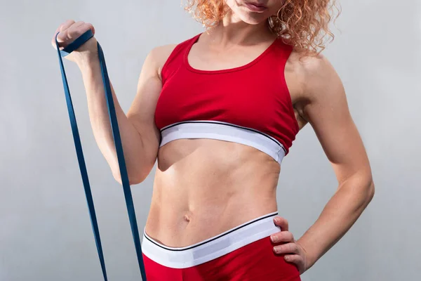 Studio Portret Van Een Jonge Atleet Van Een Atletische Lichaamsbouw — Stockfoto