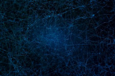 Küfün soyut mavi arkaplan görüntüsü. Sinirsel ağ