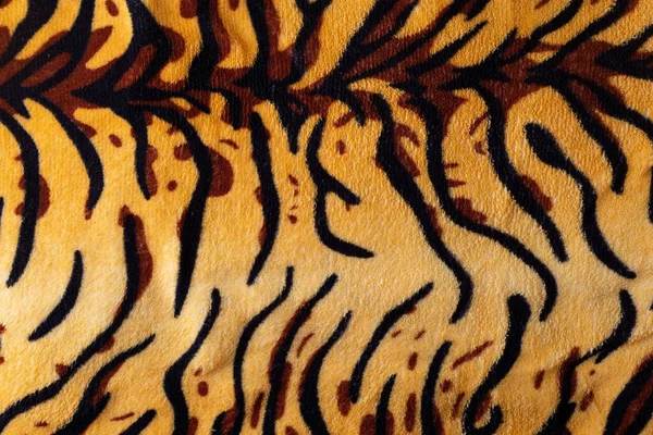 Textura de impresión de tigre de cerca, vista superior, patrón animal —  Fotos de Stock