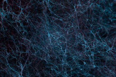 Parlak mavi arka plan soyut bağlı noktalar.