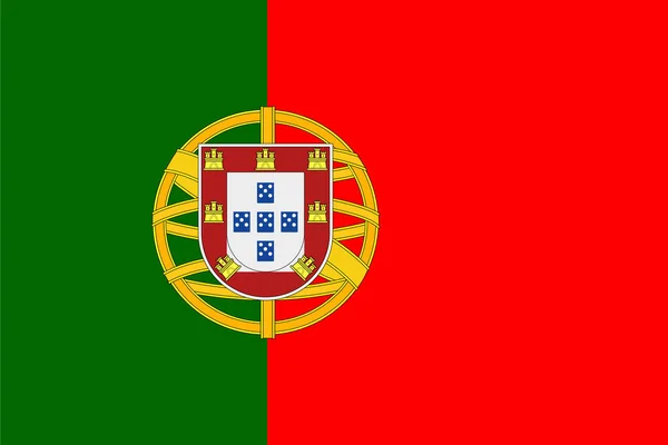 葡萄牙国旗 用于旅行社 历史书籍和地图集 — 图库矢量图片