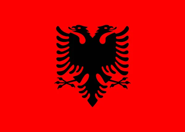 Bandera Albanii Koncepcja Turystyki Podróży Geografii Polityki Gospodarki Emigracji — Wektor stockowy