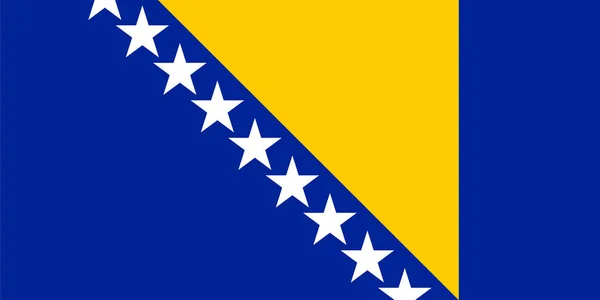 ボスニア ヘルツェゴビナの国旗 旅行代理店 歴史書 およびアトラスに使用されます ヨーロッパ旅行 — ストックベクタ