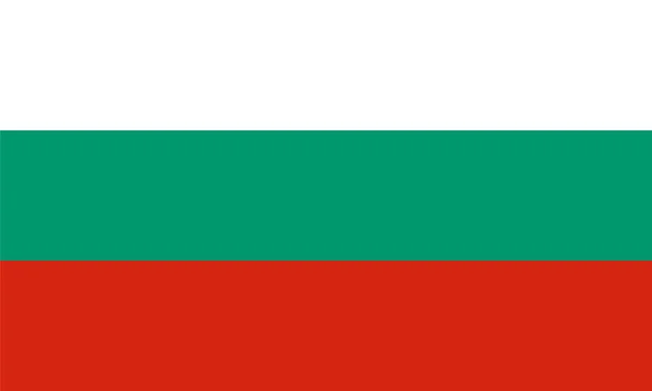 Realistická Bulharská Národní Vlajka Pro Použití Učebnicích Dějepisu Atlasech Velkoformátovém — Stockový vektor