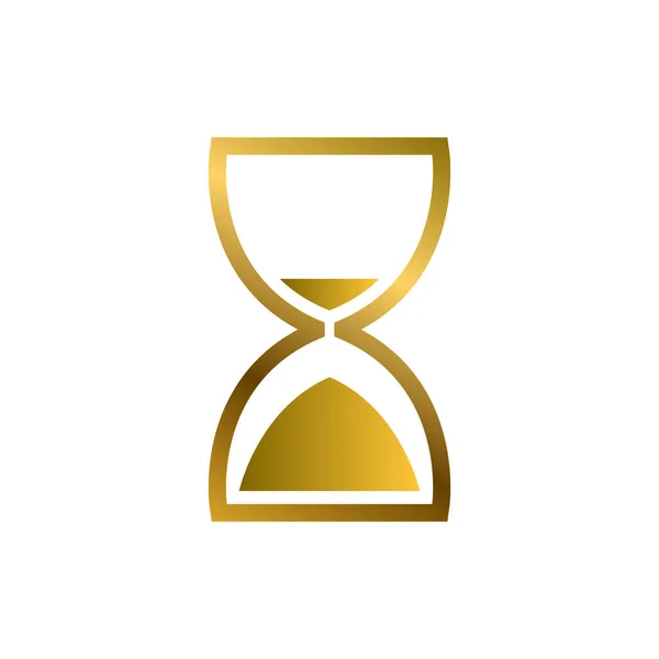 Векторний Золотий Пісочний Годинник Час Закінчується — стоковий вектор